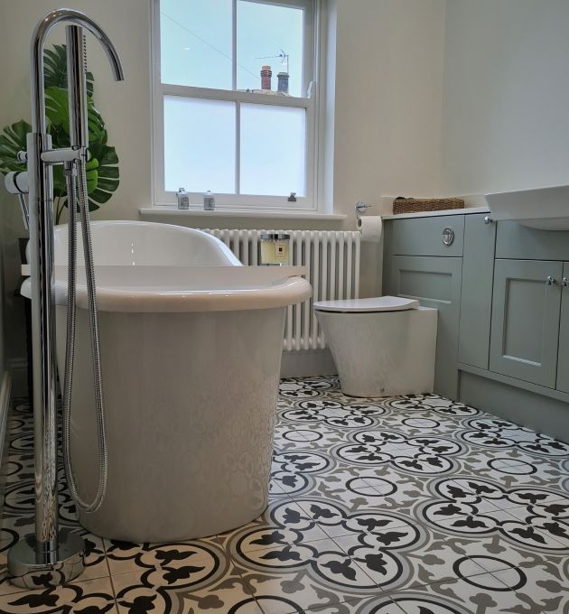 Modern Victorian Bathroom designed and installed by Leger Interiors in York