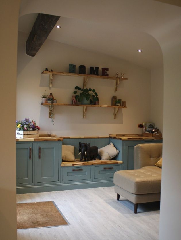 shaker bootroom designed and installed by Leger Kitchens in York 