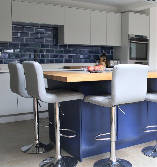 Modern handleless family Kitchen designed and installed by Leger Interiors in York