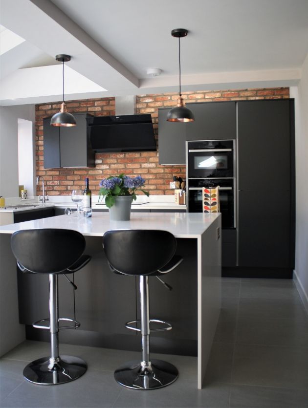 Modern Handleless Kitchen designed and installed by Leger Interiors in York